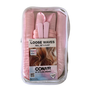 Conair Loose Waves Heatless Satin Foam Soft Twist Hair Roller Curling Set